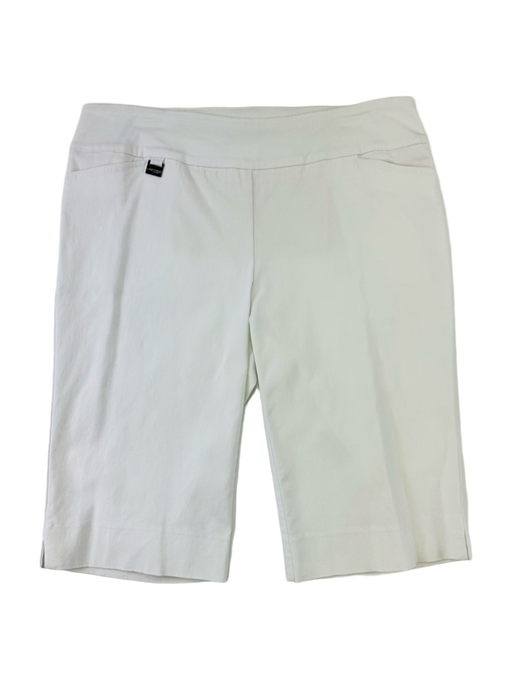 Lisette Montreal Pull On White Shorts Size 16 Stretch Tummy Panel Classic